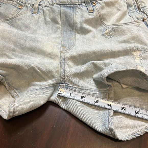 G-STAR RAW Arc Boyfriend Short Denim Distressed Shorts Overalls Women Size M - Picture 4 of 16